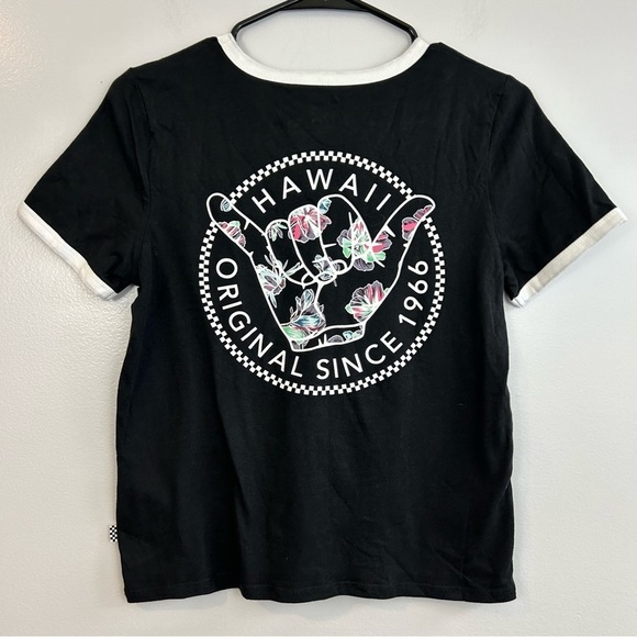 NWT Vans Black Shaka Ringer Tee/Top Size Small - Picture 1 of 9